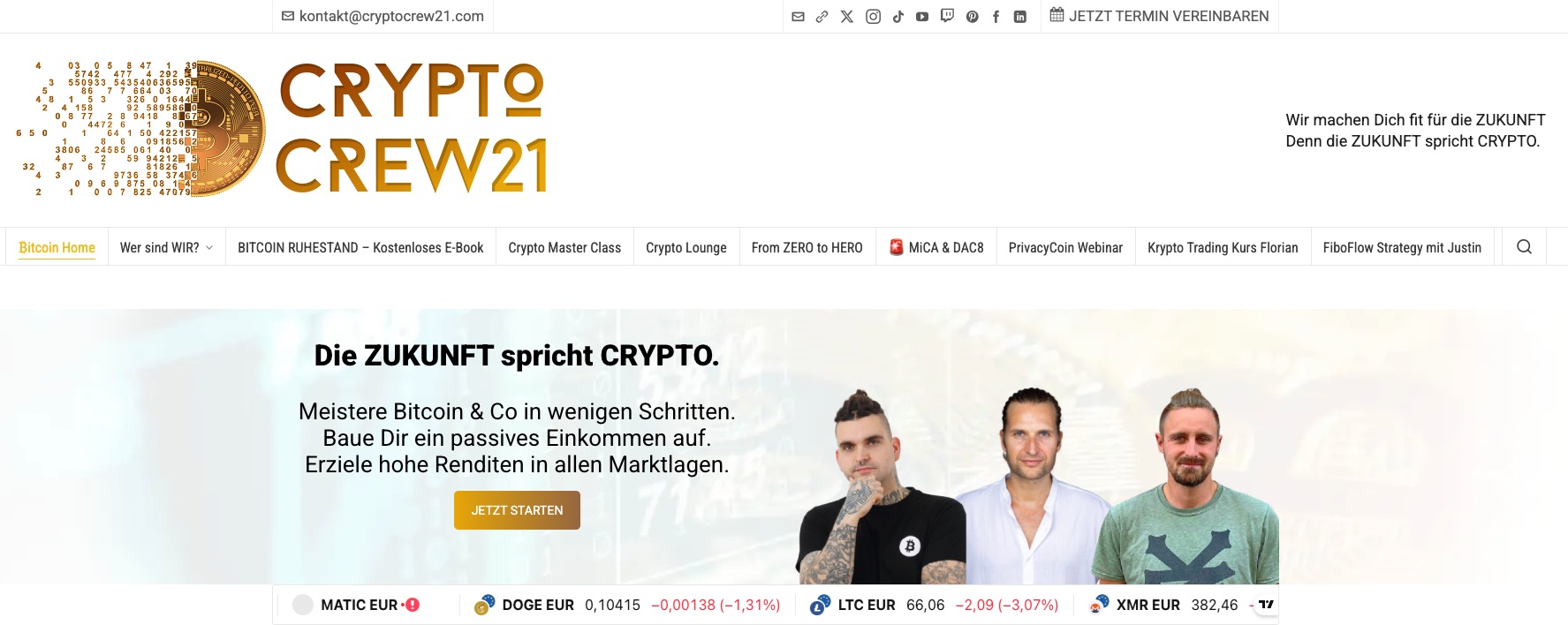 CryptoCrew21 Website